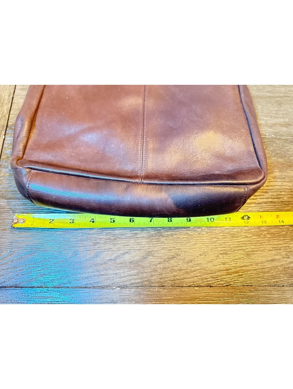 Fossil Brown Leather Shoulder Bag with Front Pockets